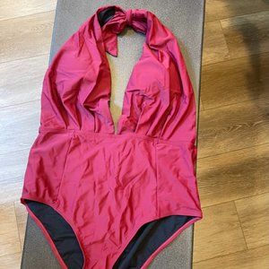 Maroon One-Piece Swimsuit / Size 2XL